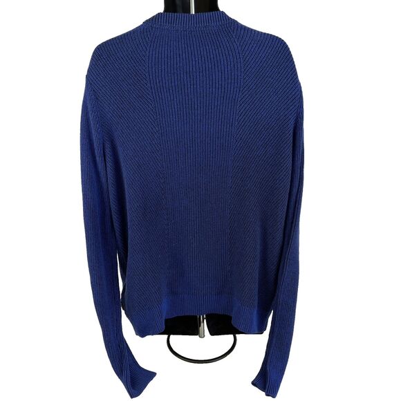 Mens Ted Baker London Knit Sweater Cotton Polyester Size 7 3XL Blue - Picture 8 of 8